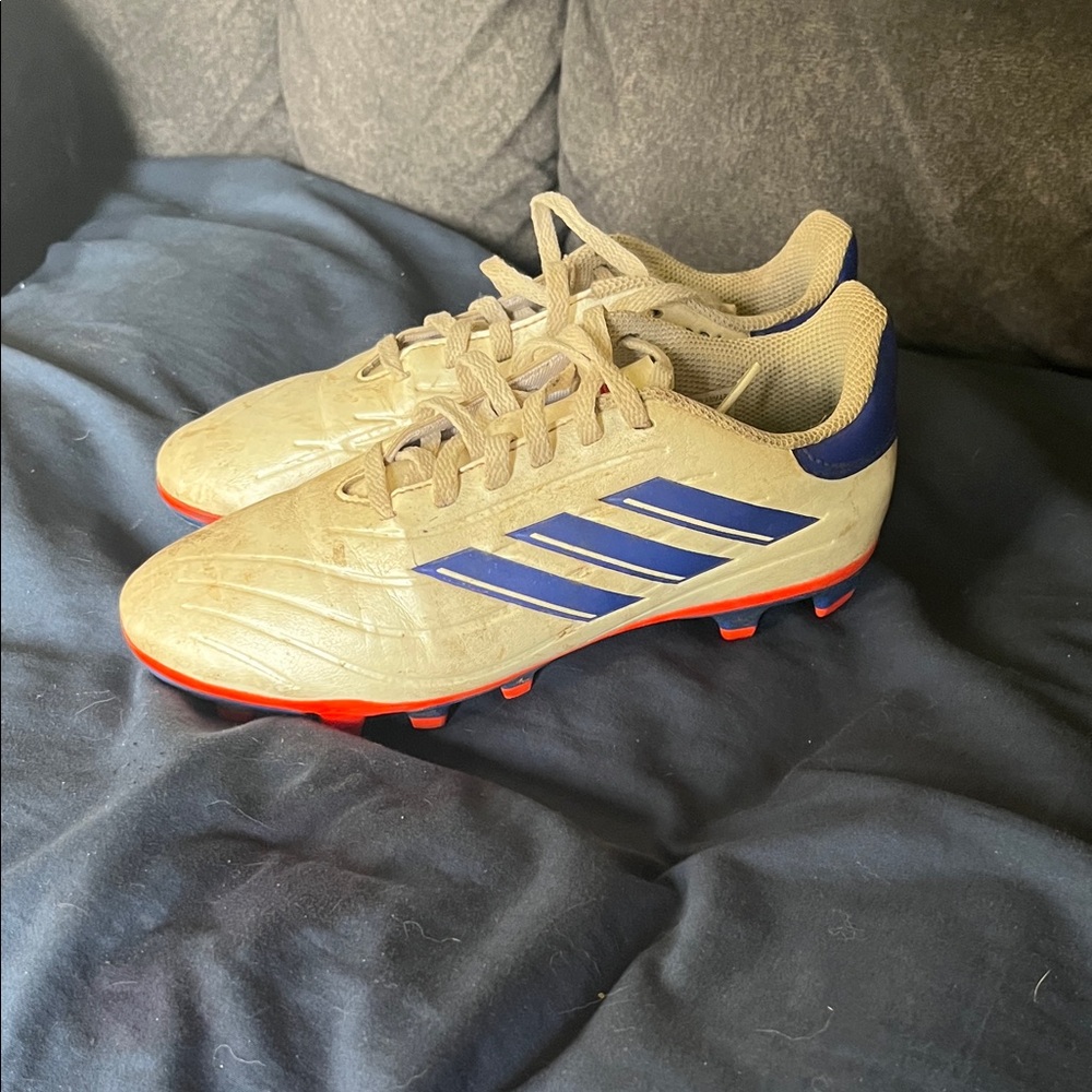 adidas Kids Shoes in Tan and Blue